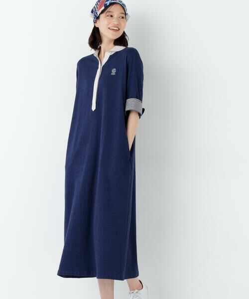 human woman / ヒューマンウーマン ワンピース | ＮＡＴＩＣコラボマリンカラーワンピース | 詳細2