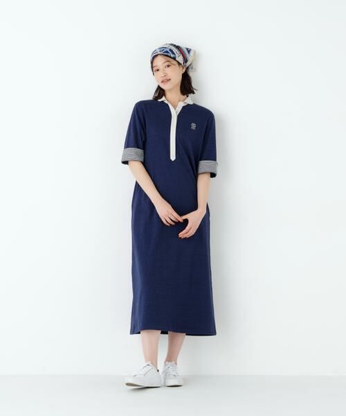 human woman / ヒューマンウーマン ワンピース | ＮＡＴＩＣコラボマリンカラーワンピース | 詳細3