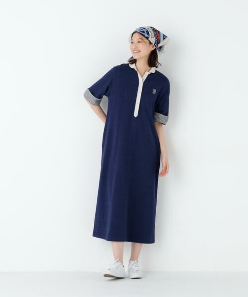 human woman / ヒューマンウーマン ワンピース | ＮＡＴＩＣコラボマリンカラーワンピース | 詳細4