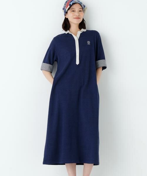 human woman / ヒューマンウーマン ワンピース | ＮＡＴＩＣコラボマリンカラーワンピース（ネイビー）