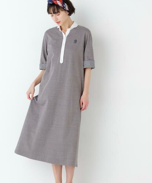 human woman / ヒューマンウーマン ワンピース | ＮＡＴＩＣコラボマリンカラーワンピース（グレー）
