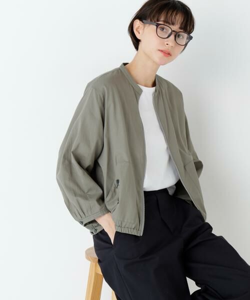human woman / ヒューマンウーマン ブルゾン | パナマブルゾン（カーキ）