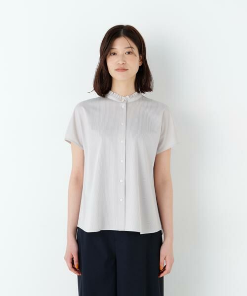 human woman / ヒューマンウーマン カットソー | ライトカットソースタンドフリル | 詳細5
