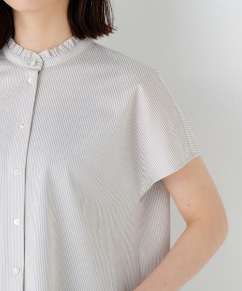 human woman / ヒューマンウーマン カットソー | ライトカットソースタンドフリル | 詳細9