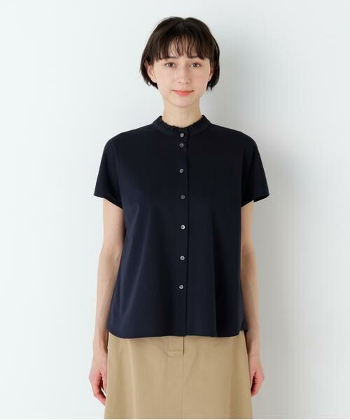 human woman / ヒューマンウーマン カットソー | ライトカットソースタンドフリル | 詳細16