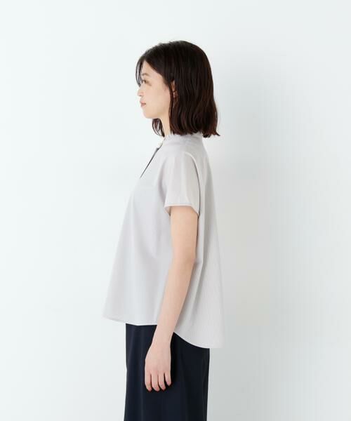 human woman / ヒューマンウーマン カットソー | ライトカットソースタンドフリル | 詳細19