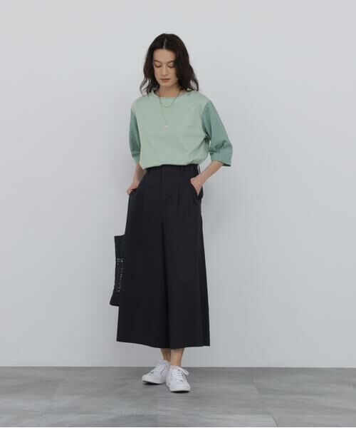 human woman / ヒューマンウーマン カットソー | 布帛コンビカットソー | 詳細2