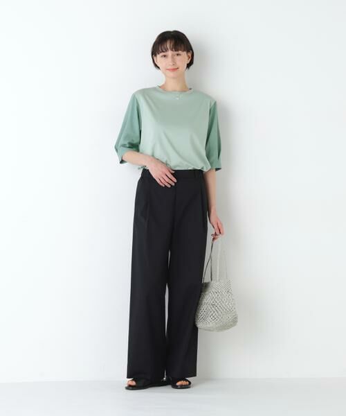 human woman / ヒューマンウーマン カットソー | 布帛コンビカットソー | 詳細3