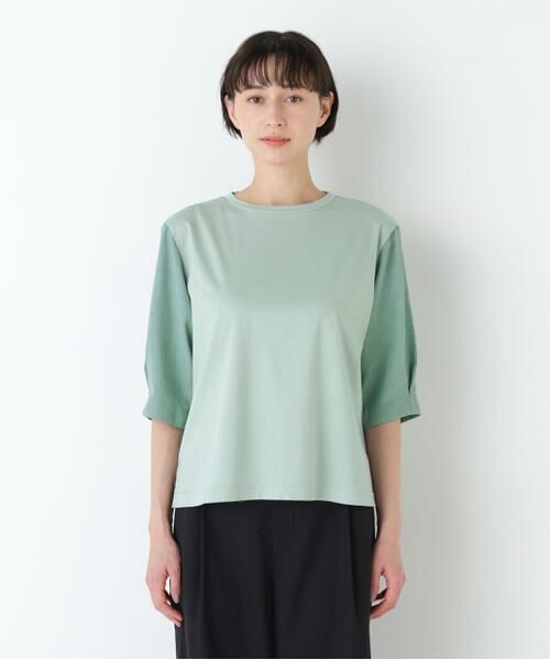 human woman / ヒューマンウーマン カットソー | 布帛コンビカットソー | 詳細5