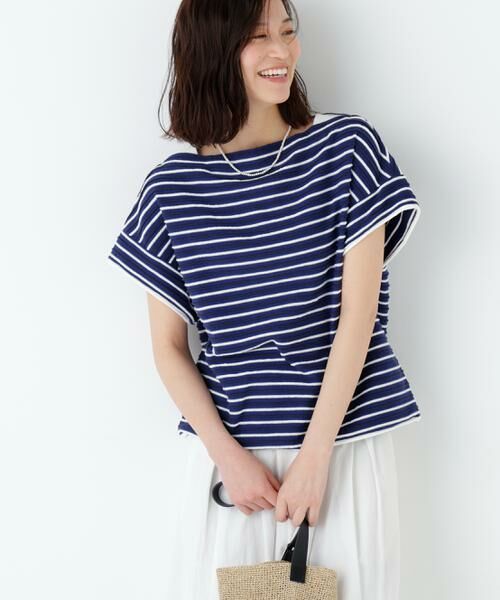 human woman / ヒューマンウーマン カットソー | ≪ＮＡＴＩＣコラボ≫ロープボーダーカットソー | 詳細2