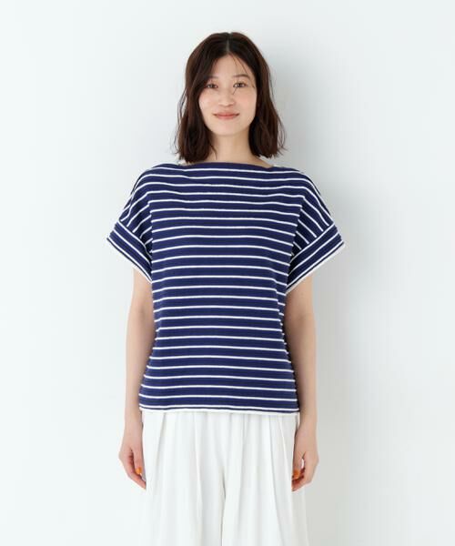 human woman / ヒューマンウーマン カットソー | ≪ＮＡＴＩＣコラボ≫ロープボーダーカットソー | 詳細4