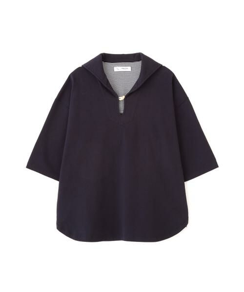 human woman / ヒューマンウーマン カットソー | ≪ＮＡＴＩＣコラボ≫セーラーカットソープルオーバー | 詳細1