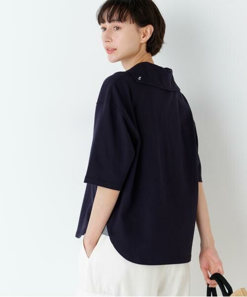 human woman / ヒューマンウーマン カットソー | ≪ＮＡＴＩＣコラボ≫セーラーカットソープルオーバー | 詳細2