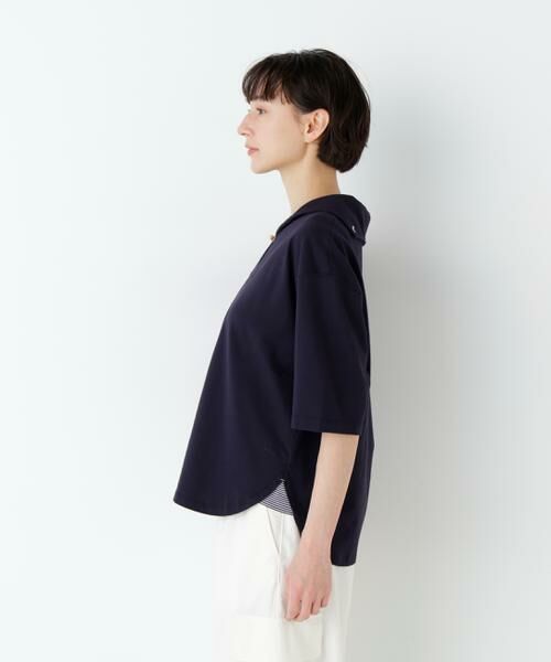 human woman / ヒューマンウーマン カットソー | ≪ＮＡＴＩＣコラボ≫セーラーカットソープルオーバー | 詳細5