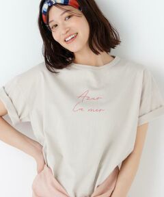 human woman / ヒューマンウーマン カットソー | ａｚｕｒｅｌａ　ｍｅｒ　ロゴＴシャツ