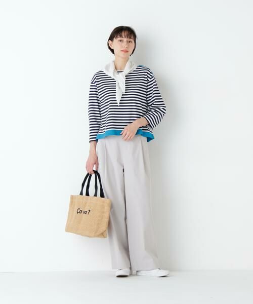 human woman / ヒューマンウーマン カットソー | 天竺ボーダーカットソー | 詳細3