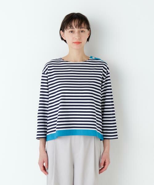 human woman / ヒューマンウーマン カットソー | 天竺ボーダーカットソー | 詳細4