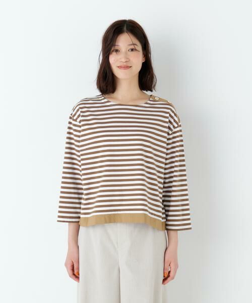 human woman / ヒューマンウーマン カットソー | 天竺ボーダーカットソー | 詳細10