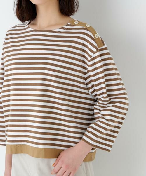 human woman / ヒューマンウーマン カットソー | 天竺ボーダーカットソー | 詳細14