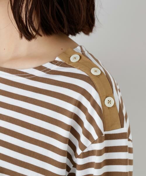 human woman / ヒューマンウーマン カットソー | 天竺ボーダーカットソー | 詳細15