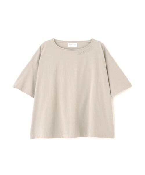 human woman / ヒューマンウーマン カットソー | 刺繍ロゴ入り天竺Ｔシャツ | 詳細1