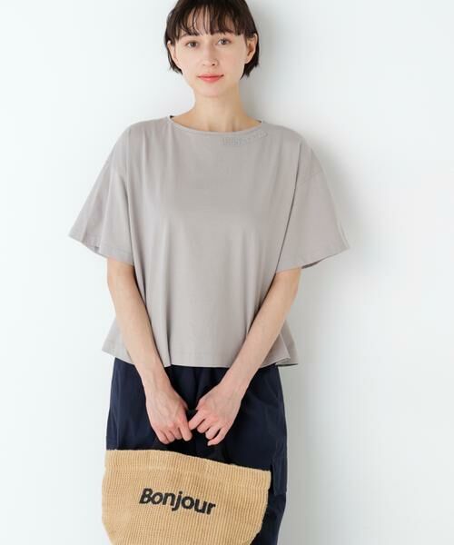 human woman / ヒューマンウーマン カットソー | 刺繍ロゴ入り天竺Ｔシャツ | 詳細2