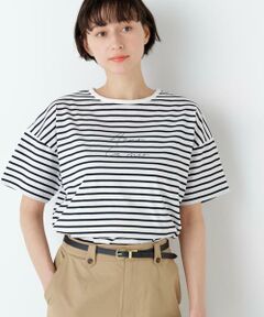 human woman / ヒューマンウーマン カットソー | ａｚｕｒｅｌａ　ｍｅｒ　ボーダーロゴＴシャツ