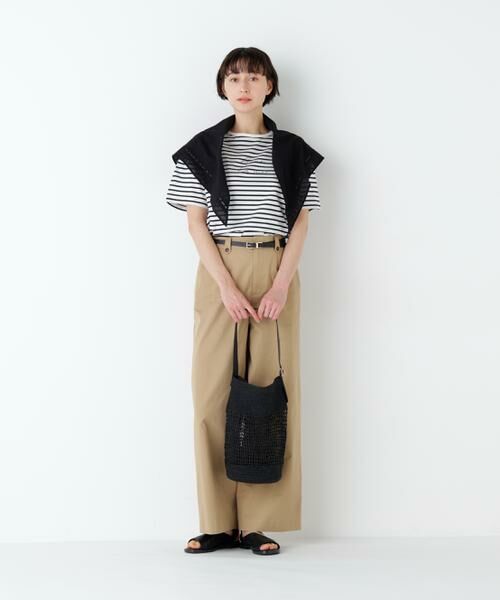 human woman / ヒューマンウーマン カットソー | ａｚｕｒｅｌａ　ｍｅｒ　ボーダーロゴＴシャツ | 詳細3