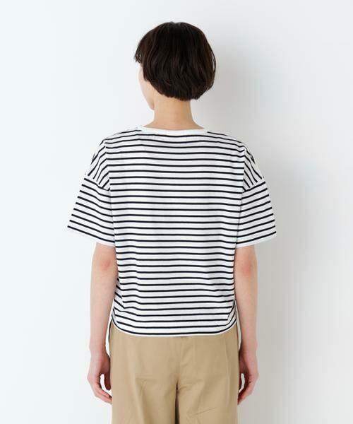 human woman / ヒューマンウーマン カットソー | ａｚｕｒｅｌａ　ｍｅｒ　ボーダーロゴＴシャツ | 詳細7