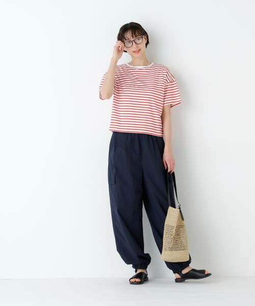 human woman / ヒューマンウーマン カットソー | ａｚｕｒｅｌａ　ｍｅｒ　ボーダーロゴＴシャツ | 詳細14