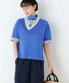 human woman / ヒューマンウーマン ニット・セーター | ハイゲージギマ　クルーネックラグランプルオーバー