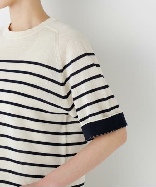 human woman / ヒューマンウーマン ニット・セーター | ハイゲージギマ　クルーネックラグランプルオーバー | 詳細18