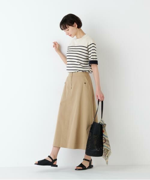 human woman / ヒューマンウーマン ニット・セーター | ハイゲージギマ　クルーネックラグランプルオーバー | 詳細12