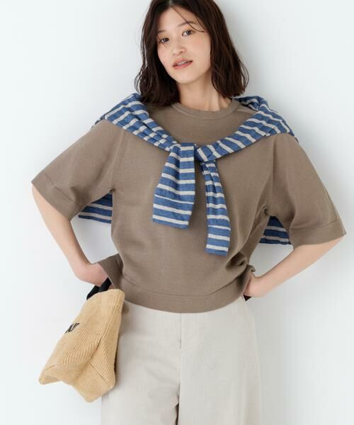 human woman / ヒューマンウーマン ニット・セーター | ハイゲージギマ　クルーネックラグランプルオーバー | 詳細22