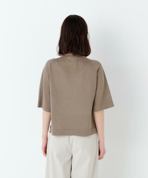 human woman / ヒューマンウーマン ニット・セーター | ハイゲージギマ　クルーネックラグランプルオーバー | 詳細25