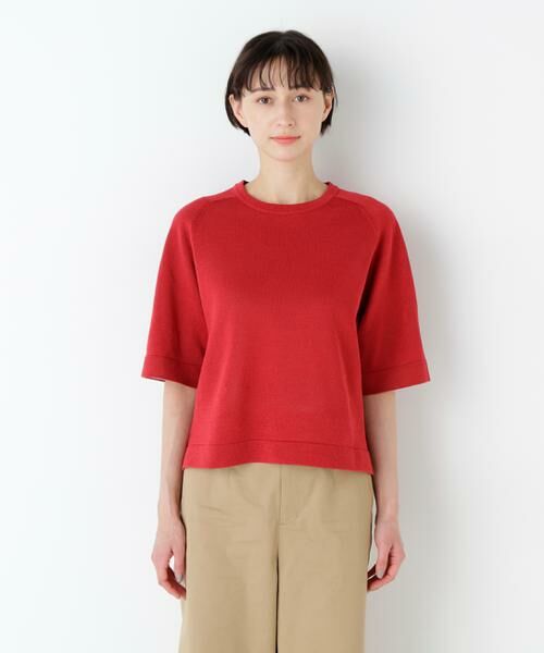 human woman / ヒューマンウーマン ニット・セーター | ハイゲージギマ　クルーネックラグランプルオーバー | 詳細30