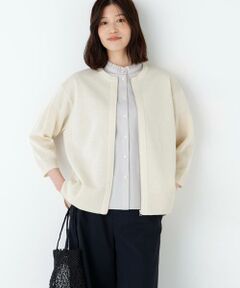 human woman / ヒューマンウーマン ニット・セーター | ハイゲージギマ　ジップアップクルーカーディガン