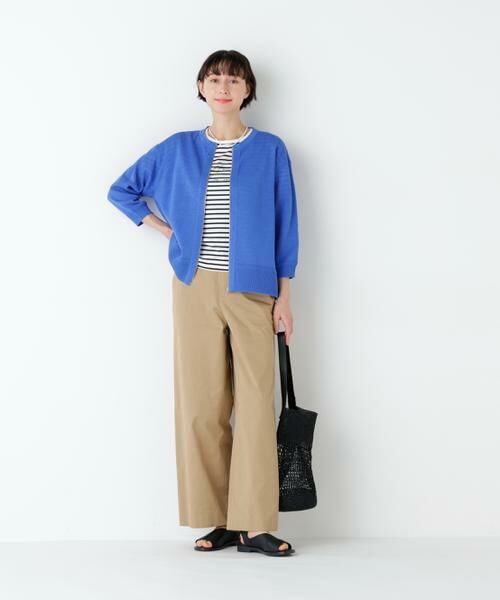 human woman / ヒューマンウーマン ニット・セーター | ハイゲージギマ　ジップアップクルーカーディガン | 詳細3