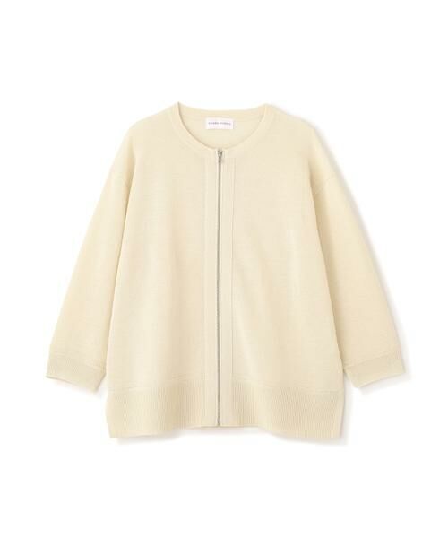 human woman / ヒューマンウーマン ニット・セーター | ハイゲージギマ　ジップアップクルーカーディガン | 詳細8