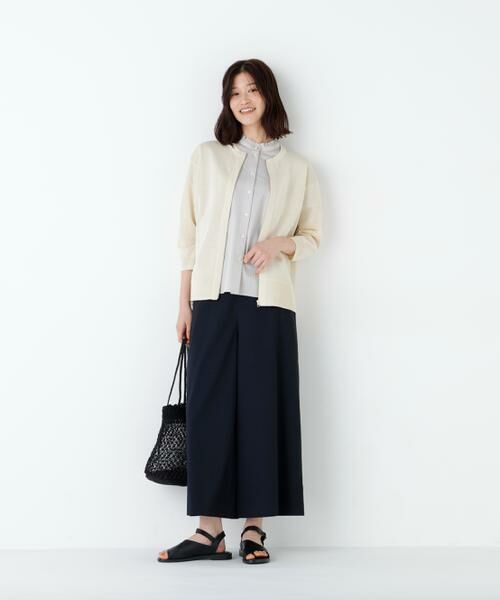 human woman / ヒューマンウーマン ニット・セーター | ハイゲージギマ　ジップアップクルーカーディガン | 詳細10