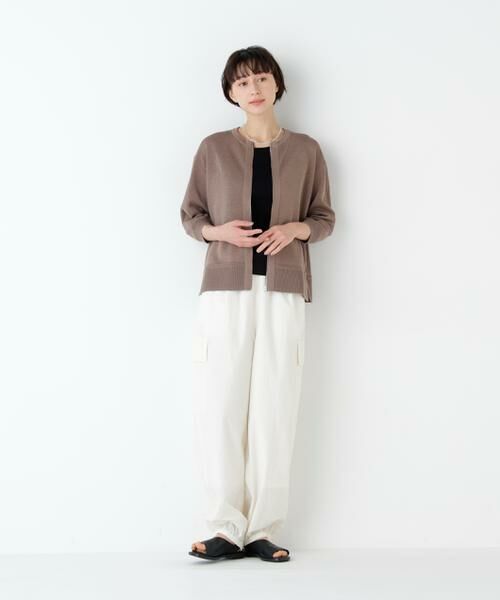 human woman / ヒューマンウーマン ニット・セーター | ハイゲージギマ　ジップアップクルーカーディガン | 詳細20