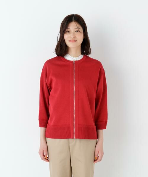human woman / ヒューマンウーマン ニット・セーター | ハイゲージギマ　ジップアップクルーカーディガン | 詳細27
