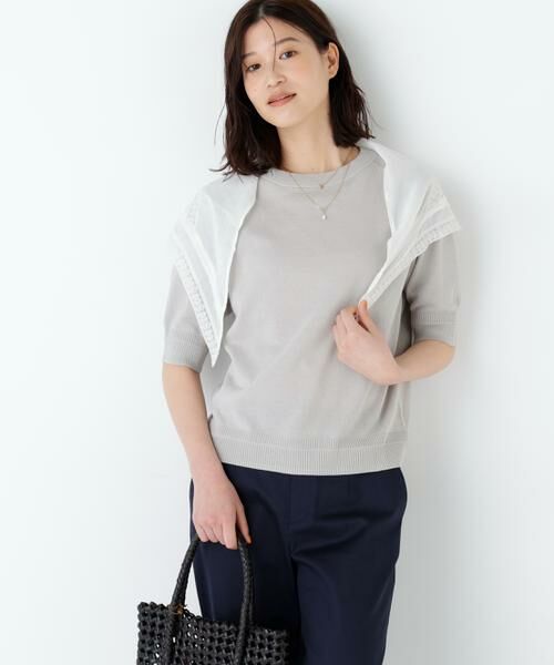 human woman / ヒューマンウーマン ニット・セーター | ペーパーヤーンニットＴ | 詳細15