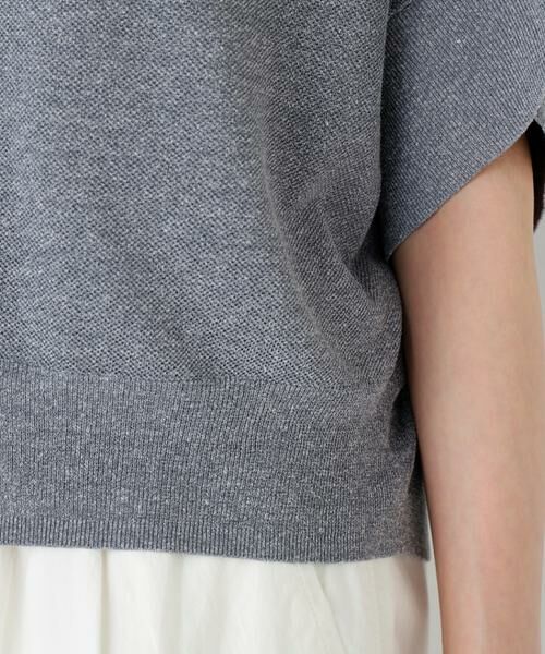 human woman / ヒューマンウーマン ニット・セーター | 麻混ワッフル柄ポロカーディガン | 詳細26