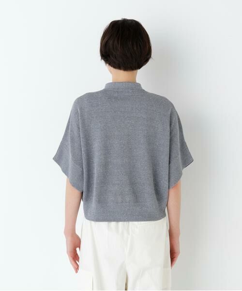 human woman / ヒューマンウーマン ニット・セーター | 麻混ワッフル柄ポロカーディガン | 詳細23