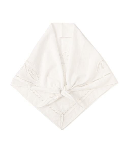 human woman / ヒューマンウーマン マフラー・ショール・スヌード・ストール | カットワーク刺繍トライアングルスカーフ | 詳細2