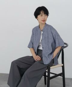 human woman / ヒューマンウーマン シャツ・ブラウス | ◆ハードマンリネンボックスシャツ