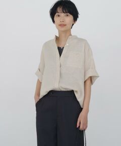 human woman / ヒューマンウーマン シャツ・ブラウス | ◆ハードマンリネンボックスシャツ