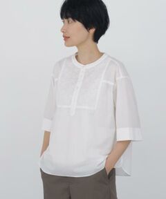 human woman / ヒューマンウーマン シャツ・ブラウス | ◆エンブロイダリードッキングブラウス