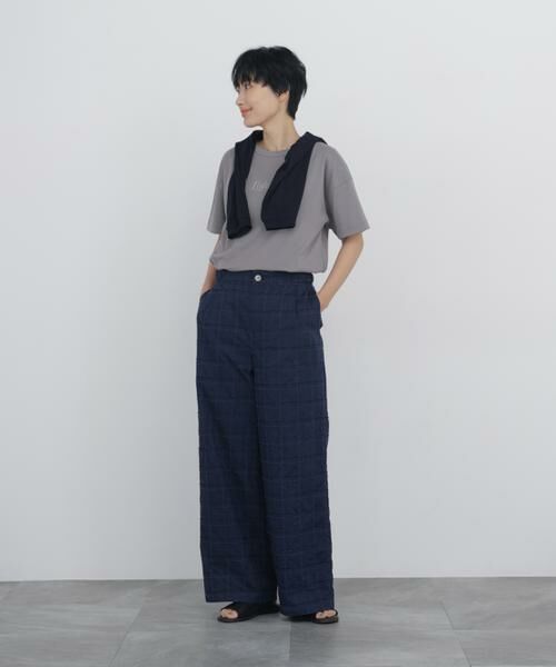 human woman / ヒューマンウーマン パンツ | ◆モール刺繍チェック柄パンツ | 詳細3